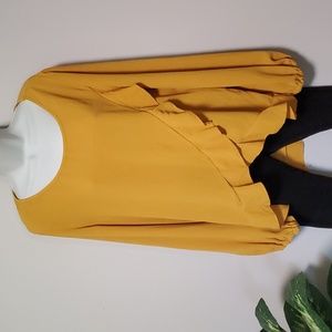 Shein, Size XL golden mustard color, Tunic style blouse. Pairs with leggings